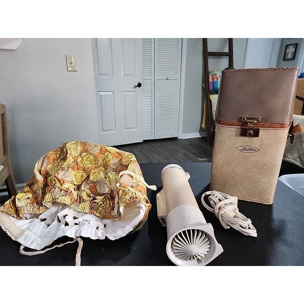 VTG 1960s Lady Sunbeam Hairdryer Case with Handle Retro Beauty ,‎ unique